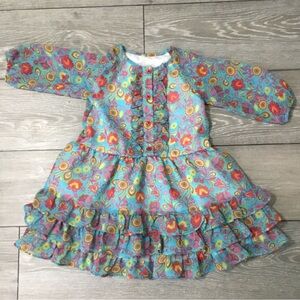 MARMELLATA Colorful Floral Ruffle Dress 4T